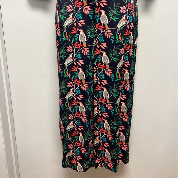 NWT Boden Collar Detail Cropped Jumpsuit -French Navy - Berry Bird  Size 4P - Picture 5 of 16